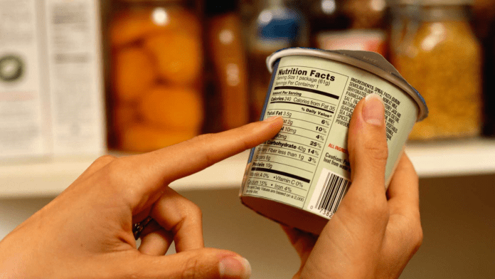nutrition label nutrition label