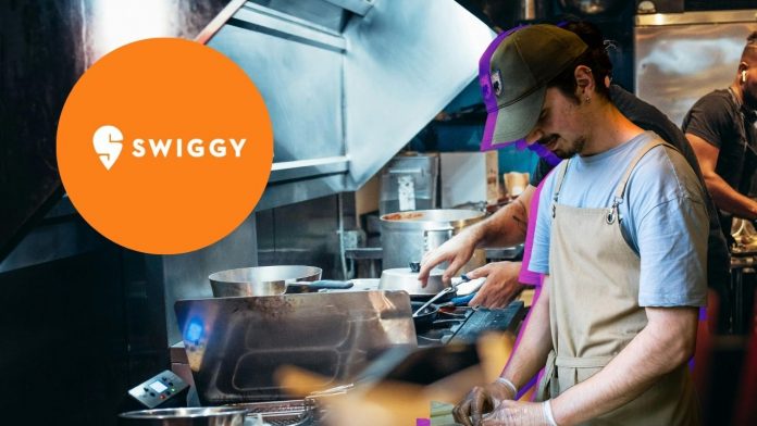 Swiggy, shortly after its market debut, launches a service to assist restaurant partners in sourcing kitchen equipment. Image of swiggy brand