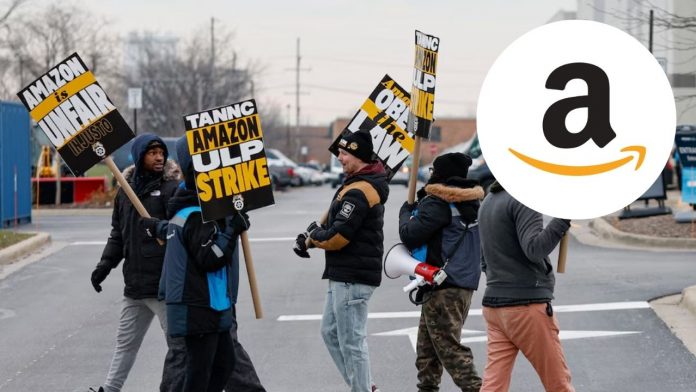 Amazon Faces Historic Strike as Workers Walk Off Amid Contract Dispute Image of amazon