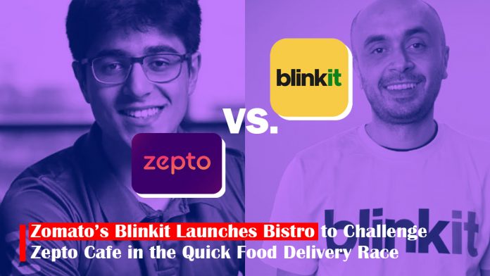 Zomato’s Blinkit Launches Bistro to Challenge Zepto Cafe in the Quick Food Delivery Race Image of zepto and blinkit