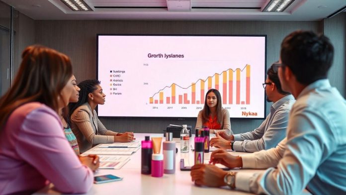 Nykaa reports strong Q3 growth in beauty segment, stock rises 4% Image of nykaa