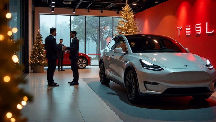 Tesla Targets EV Market Worth ₹7.5 Lakh Crore: Musk Secures Prime Showrooms in Delhi & Mumbai, Hiring Spree Begins Image of tesla