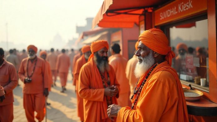 Amazon India’s Big Maha Kumbh Move: Sets Up ‘Suvidha Kiosk’ for Pilgrims, Offers Pickups, Returns & Essentials Image of kumbh mela