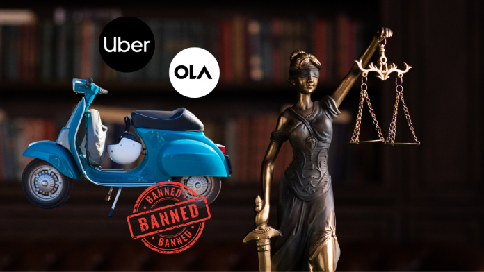 Karnataka High Court Bans Bike Taxi Services, Orders Ola, Uber, and Rapido to Halt Operations Image of ola & uber