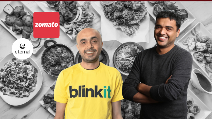 Zomato-Blinkit Parent Eternal Moves to Cap Foreign Ownership at 49.5% Amid Government’s Push for Local Control Image of zomato & blinkit
