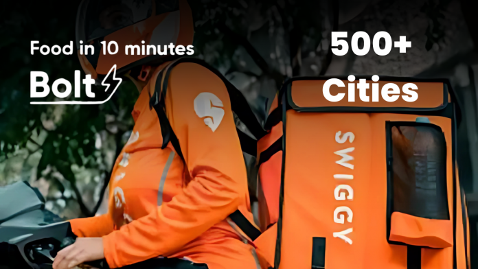 Swiggy’s Lightning-Fast ‘Bolt’ Service Hits 500+ Cities, Outpaces Zomato’s Now-Defunct Instant Delivery Image of bolt.