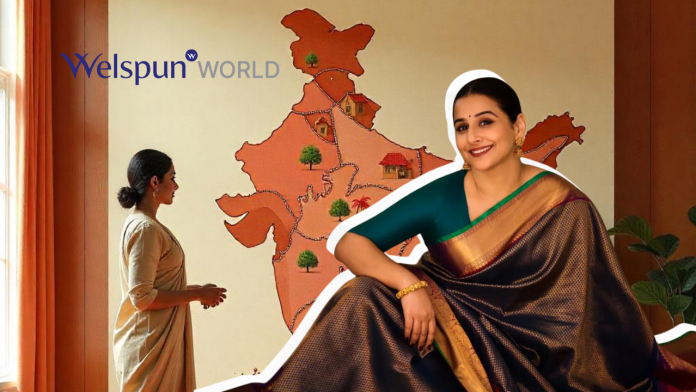 Welspun Ropes In Vidya Balan as Brand Ambassador to Lead ₹10,000 Crore Domestic Textile Push Across Indian Households Image of Welspun