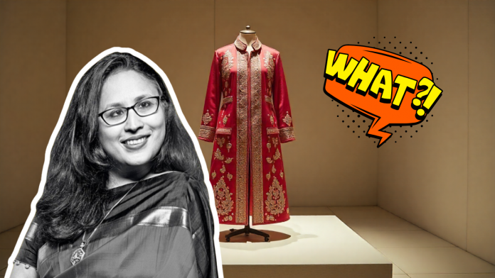 Radhika Gupta Slams Dior for ₹1.7 Crore Coat Featuring Lucknowi Mukaish Embroidery Made by 12 Indian Artisans: No Credit, No Mention of India Image of Radhika Gupta