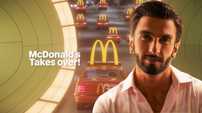 McDonald’s Drops the Ranveer Singh Meal and Takes Over the Streets with 400 Branded Cabs in Bold OOH Activation Image of Ranveer singh