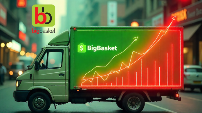 BigBasket’s Revenue Drops to ₹7,673 Cr in FY25, Losses Jump 46% as Blinkit, Zepto & Instamart Crowd the Quick Commerce Race Image of bigbasket.